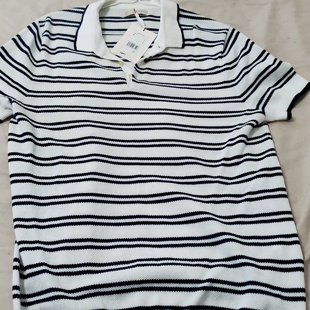 Celio Medium White and Blue T-shirt